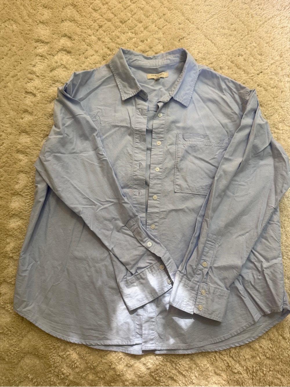 Habitual Blue Button Up Shirt - Size Medium